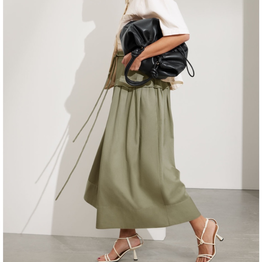 & other stories Tie Waist Midi-Skirt